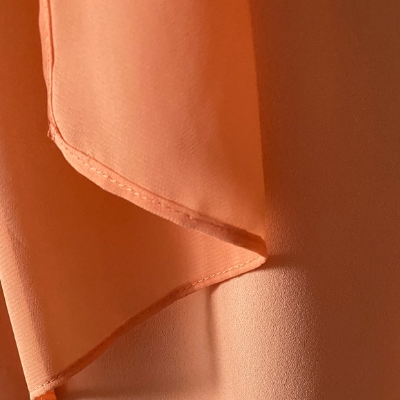 Le Chateau Peach Asymmetrical Hem Dress - Picture 8 of 12